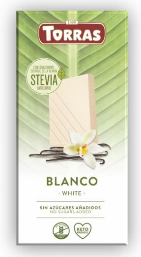 Chocolate blanco con stevia