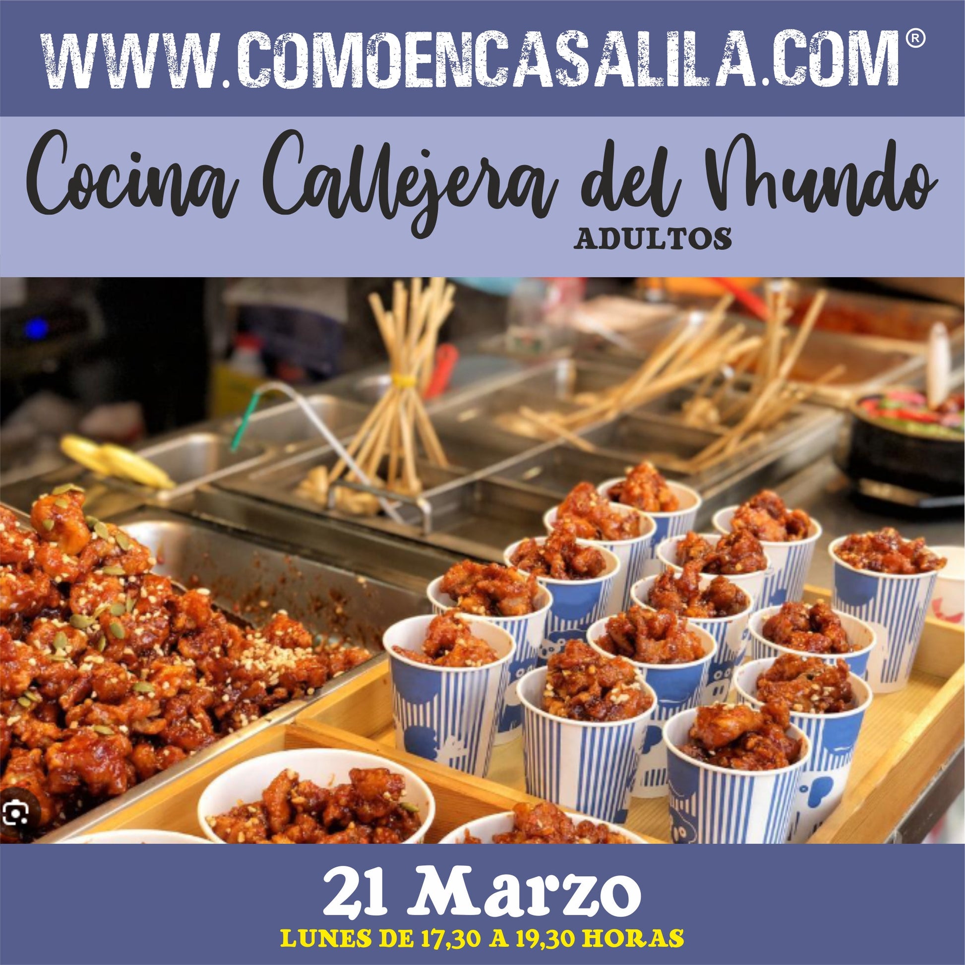 Taller Cocina Callejera del mundo Adultos